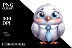 Funny Baby Dove Standing Tie Clipart Product Image 2