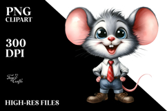 Happy Mouse with Tie, Cute Shoes Clipart Product Image 2