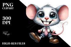 Happy Mouse with Tie, Cute Shoes Clipart Product Image 2