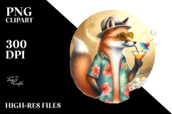 Hipster Fox Beachwear PNG Product Image 2