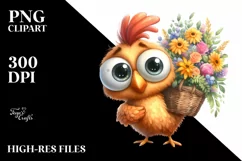 Chicken Standing Up Funny Haircut Flower Bouquet | Product Image 3
