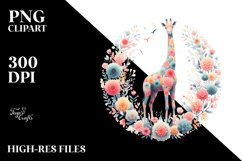 Colorful Giraffe Floral Product Image 1