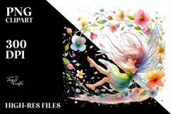 Fairy Flower Petals Wind Watercolor Cute Product Image 1