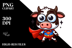 Goofy Cartoon Cow PNG Product Image 2