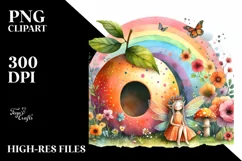 Illustration Fairy House Rainbow | Clipart Product Image 3