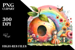 Illustration Fairy House Rainbow | Clipart Product Image 2