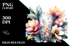Abstract Watercolor Magnolia | Clipart Product Image 2