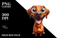 Enthusiastic Crazy Looking Rhodesian Ridgeback | Clipart Product Image 3