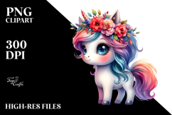 Cool Unicorn with Expressive Face PNG Product Image 2