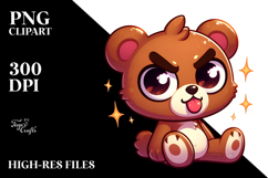 Cute Cartoon Bear PNG Product Image 2