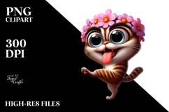 Goofy Dancing Cat PNG Product Image 2