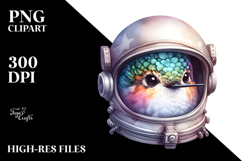Colorful Baby Hummingbird Astronaut Helmet | Sublimation | Product Image 2