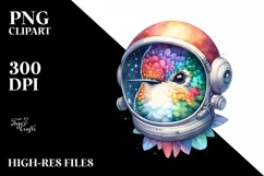 Colorful Baby Hummingbird Astronaut Helmet | Sublimation | Product Image 3