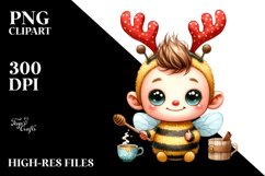 Enthusiastic Bee PNG Product Image 3