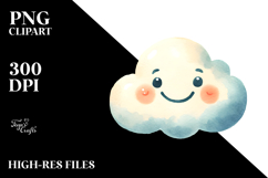 Smiling Cloud PNG Product Image 2