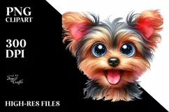 Colorful Funny Yorkipoo with Popping Eyes Product Image 1
