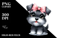 Happy Baby Miniature Schnauzer PNG Product Image 2