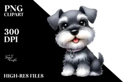 Happy Baby Miniature Schnauzer PNG Product Image 2