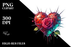 Rose Heart Love Clipart |T-shirt, Mug, Tumbler Product Image 8