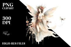 Washed Watercolor Boho Fairy, Transparent PNG Product Image 2