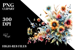 Abstract Colorful Sunflower PNG Product Image 2
