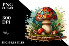 Wooden Stained Mushroom, Transparent PNG Product Image 3