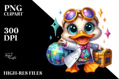 Vibrant Goofy Cute Baby Duck PNG Product Image 2