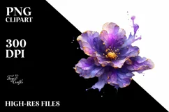Abstract Detailed Violet | Watercolor Clipart Product Image 3