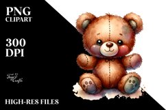 Colorful Plush Bear Sewed Product Image 1