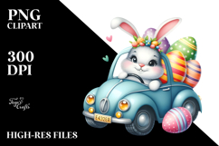 Bunny with Car Full of Easter Eggs Product Image 2