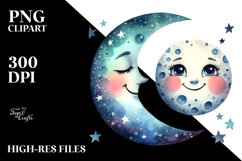 Smiling Half Moon PNG Product Image 2