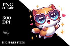 Playful Cat with Sunglasses PNG Product Image 2