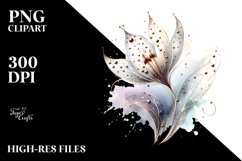 Abstract Artistic Snowdrop Made of Shiny Material Clipart Product Image 1