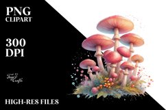 Detailed Pastel Glossy Mushroom, Transparent PNG Product Image 1