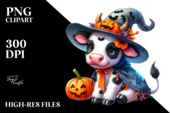 Cute Halloween Cow PNG Product Image 2