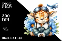Colorful Cute Baby Giraffe Aviator Suit Product Image 3