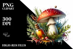 Detailed Mushroom, Transparent PNG Product Image 1