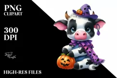 Vibrant Drawing Cute Baby Cow | Clipart Product Image 3