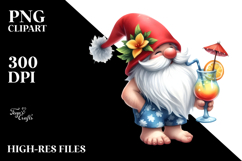 Whimsical Gnome with Cocktail, PNG Product Image 2