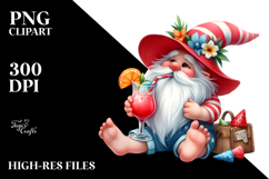 Whimsical Gnome with Cocktail, PNG Product Image 2