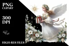 Digital Painting Christmass Angel PNG Product Image 2