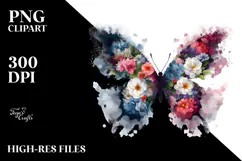 Grungy Butterfly Painting, High-Res PNG Product Image 2