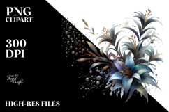 Glossy Lobelia Watercolor PNG Product Image 2