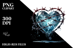 Barbed Wire Heart PNG Product Image 2