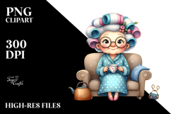 Character Tea Cup Hair Curlers Watercolor Product Image 2