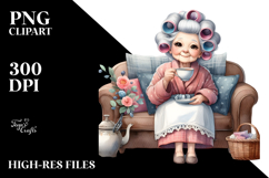 Character Tea Cup Hair Curlers Watercolor Product Image 2