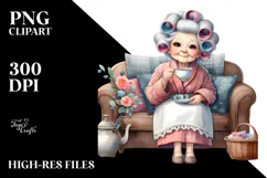 Character Tea Cup Hair Curlers Watercolor Product Image 2