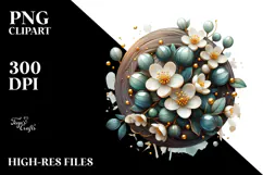 y Jasmine Watercolor Splash PNG Product Image 2