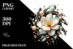 y Jasmine Watercolor Splash PNG Product Image 2