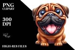 Enthusiastic Crazy Looking Bullmastiff | Clipart Product Image 3